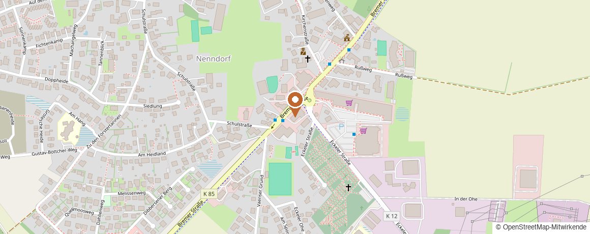 Anfahrtskarte: IHHT Centrum, Bremer Straße 55 B, 21224 Rosengarten / Nenndorf